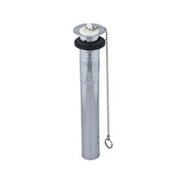 0140856-po Plug Drain 1pc 1-1/4"x8 Chrm W/o"vrflw,  Stopper & Chain