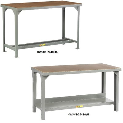 All-Welded Steel Workbenches With Hardboard Top - HWSH1-3048-AH