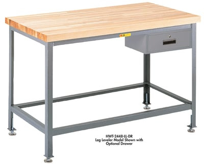 Butcher Block Top Tables - HWT-2424-3R-DR