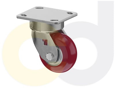 Casterdepot Ergonomic, Top Plate Casters - Poly On Aluminum Wheel - Capacities Up To 1500 Lbs. - HC002.990