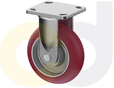Casterdepot Ergonomic, Top Plate Casters - Poly On Aluminum Wheel - Capacities Up To 1500 Lbs. - HC006.886