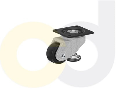 Casterdepot Leveling Casters - Nylon Wheel- Foot Adjustment - Capacities Up To 700 Kg. - HC015.534