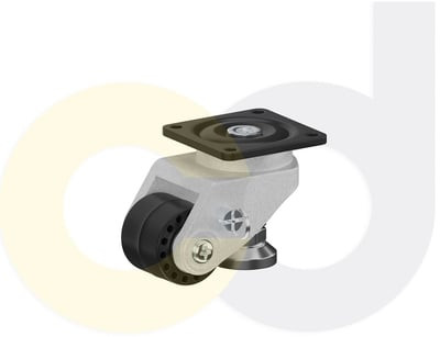 Casterdepot Leveling Casters - Nylon Wheel- Foot Adjustment - Capacities Up To 700 Kg. - HC015.53C