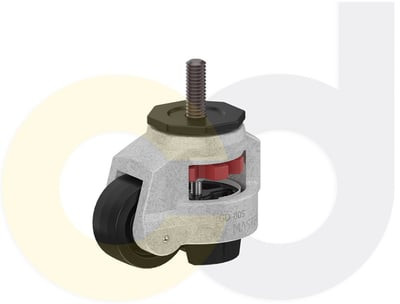 Casterdepot Leveling Casters - Nylon Wheel- Side Thumb Adjustment - Capacities Up To 550 Kg. - HC002.00B