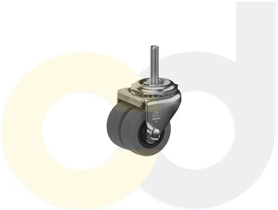 Casterdepot Low Profile Casters - Thermo-Rubber Wheel - Capacities Up To 180 Lbs. - HC006.419