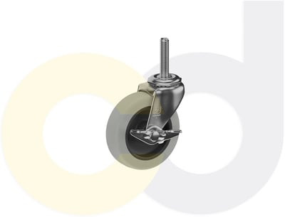 Casterdepot Threaded Stem Casters - Thermo-Rubber Wheel - Capacities Up To 110 Lbs. - HC003.418