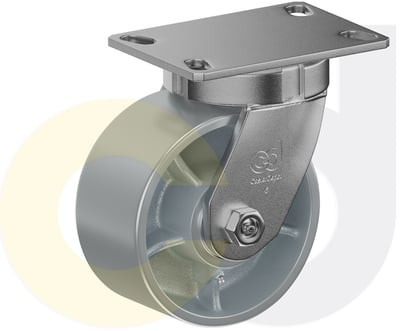 Casterdepot Top Plate Casters - Cast Iron Wheel - Capacities Up To 2500 Lbs. - HC014.198