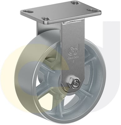 Casterdepot Top Plate Casters - Cast Iron Wheel - Capacities Up To 2500 Lbs. - HC014.211