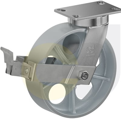 Casterdepot Top Plate Casters - Cast Iron Wheel - Capacities Up To 2500 Lbs. - HC092.453