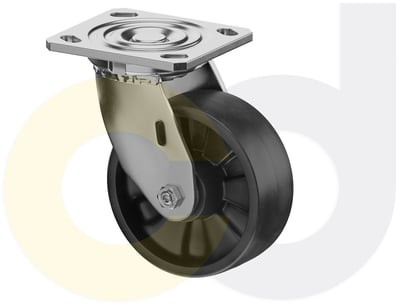 Casterdepot Top Plate Casters - Glass-Filled Nylon Wheel- Capacities Up To 1250 Lbs. - HC016.847