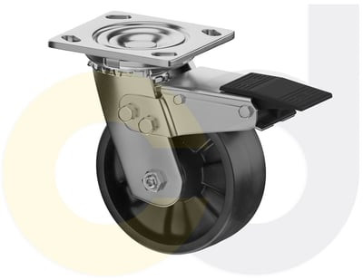 Casterdepot Top Plate Casters - Glass-Filled Nylon Wheel- Capacities Up To 1250 Lbs. - HC016.9DD