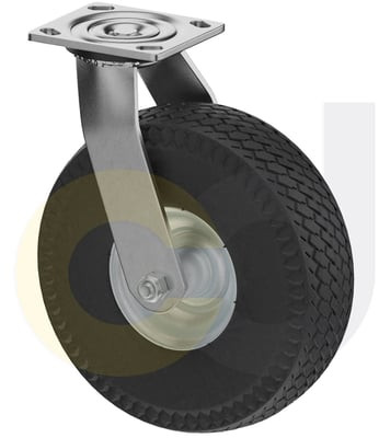 Casterdepot Top Plate Casters - Never-Flat Wheel - Capacities Up To 500 Lbs. - HC013.698