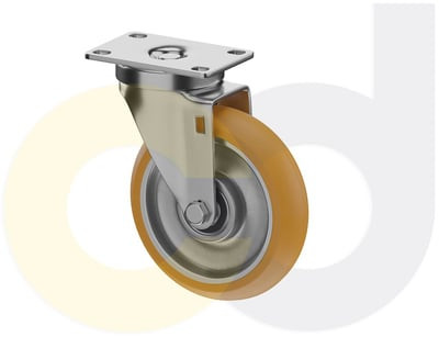 Casterdepot Top Plate Casters - Poly On Aluminum Wheel - Capacities Up To 350 Lbs. - HC092.607