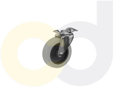 Casterdepot Top Plate Casters - Thermo-Rubber Wheel - Capacities Up To 110 Lbs. - HC002.969