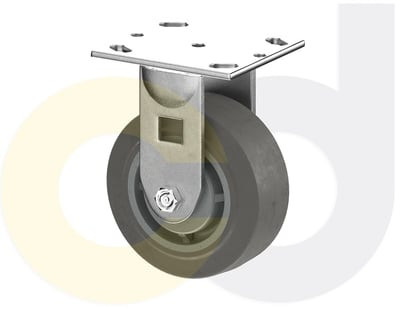 Casterdepot Top Plate Casters - Thermo-Rubber Wheel - Capacities Up To 600 Lbs. - HC000.E2C