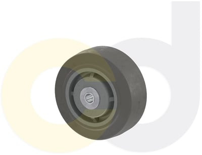Casterdepot Top Plate Casters - Thermo-Rubber Wheel - Capacities Up To 600 Lbs. - HW065.B88