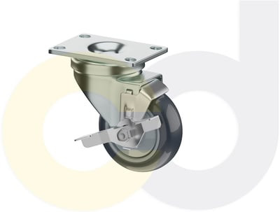 Casterdepot Top Plate Casters - Thermo-Urethane Wheel - Capacities Up To 350 Lbs. - HC015.BE2
