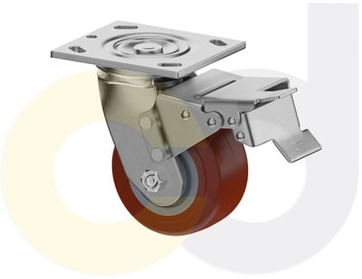 Casterdepot Top Plate Casters - Thermo-Urethane Wheel - Capacities Up To 800 Lbs. - HC000.E7C
