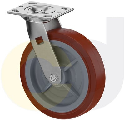 Casterdepot Top Plate Casters - Thermo-Urethane Wheel - Capacities Up To 800 Lbs. - HC016.756