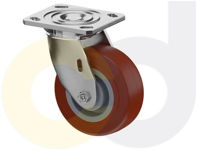 Casterdepot Top Plate Casters - Thermo-Urethane Wheel- Capacities Up To 800 Lbs. - HC016.829