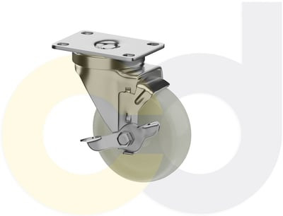 Casterdepot Top Plate Casters - White Nylon Wheel - Capacities Up To 350 Lbs. - HC016.9FE