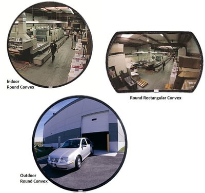Convex Wide Angle Safety & Security Mirrors - H1-PLX12