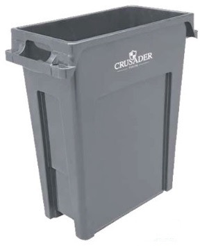Crusader Thin Trash Cans - HCTH-23-GRAY