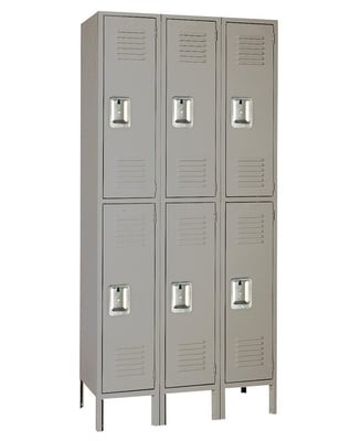 Double Tier Steel Lockers - H52123-GRAY