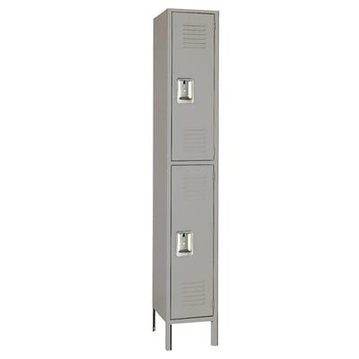 Double Tier Steel Lockers - H5212SU-GRAY