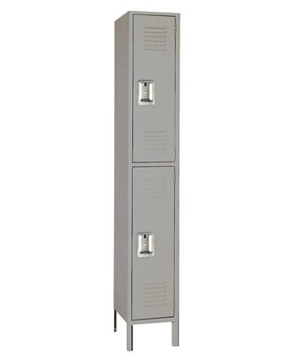 Double Tier Steel Lockers - H5222-GRAY