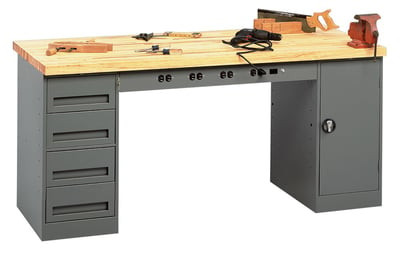 Electronic Workbenches With Modular Cabinets - HEMB-2-3072M