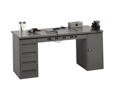 Electronic Workbenches With Modular Cabinets - HEMB-2-3072S