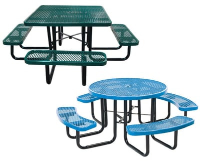 Expanded Metal 46" Round & Square Tables - HT46ROP