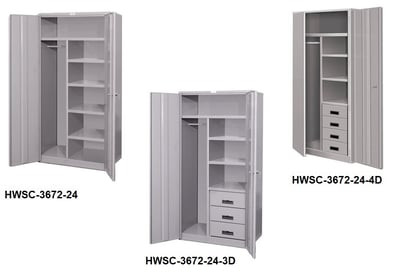 Extra Heavy Duty Wardrobe Storage Cabinets - HWSC-6072-24-4D