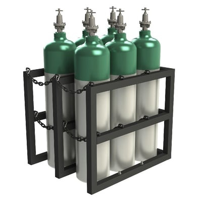 Gas Cylinder Racks - HGCRV-303630-08T