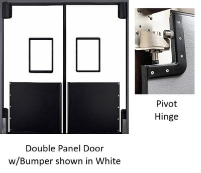 Generation 3 Single & Double Panel Industrial Doors - HGEN39696D-BLACK