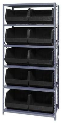 Giant Open Hopper Bin Storage System - HQSBU-270-BK