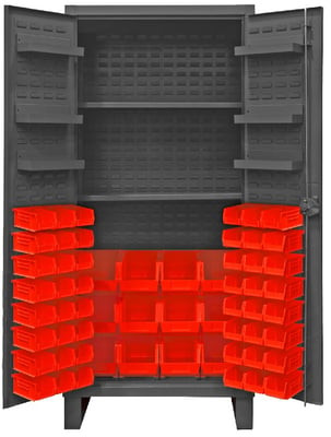 Heavy Duty Storage Cabinets With Hook-On Bins - HHDC36-60-2S6D1795