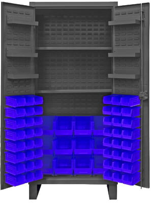 Heavy Duty Storage Cabinets With Hook-On Bins - HHDC36-60-2S6D5295