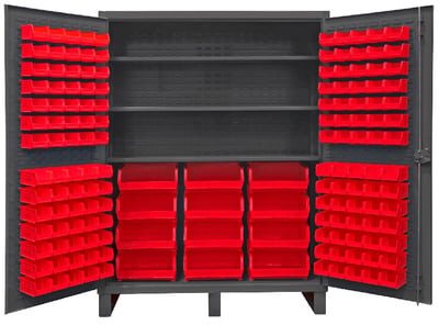 Heavy Duty Storage Cabinets With Hook-On Bins - HHDC60-156-3S1795