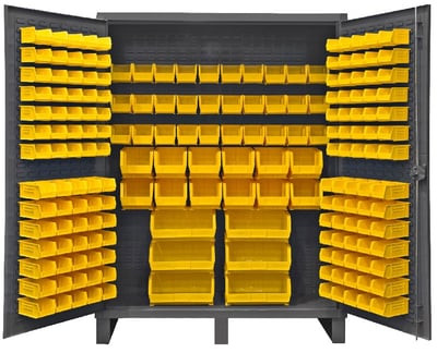 Heavy Duty Storage Cabinets With Hook-On Bins - HHDC60-198-95