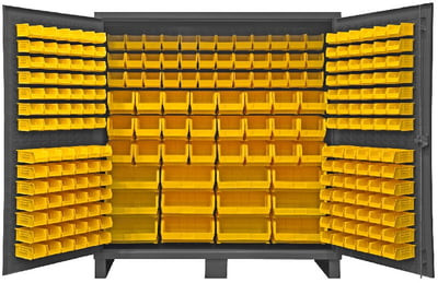 Heavy Duty Storage Cabinets With Hook-On Bins - HHDC72-240-95