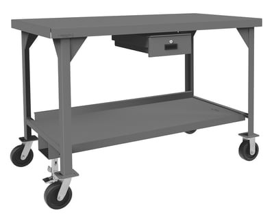 Mobile Heavy Duty Workbenches - HHDWBMFL-3060-6PH-177-95