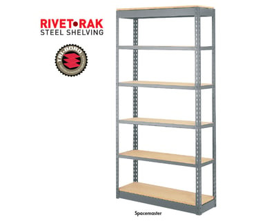 Rivet-Rak™ Steel Shelving - Spacemaster - HRVR84-2436-7