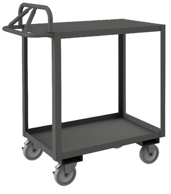 Rolling Stock Cart With Ergonomic Handle - HRSCE-2436-2-TLD-95