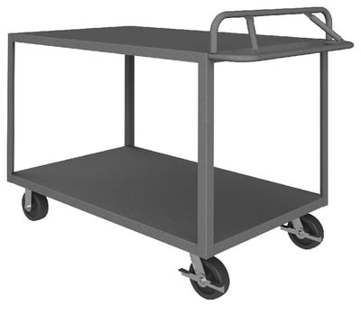 Rolling Stock Cart With Ergonomic Handle - HRSCE-3048-2-3.6K-ALD-95