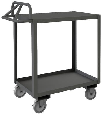 Rolling Stock Cart With Ergonomic Handle - HRSCE-3048-2-TLD-95