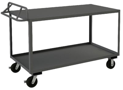 Rolling Stock Cart With Ergonomic Handle - HRSCE-3060-2-3.6K-TLD-95