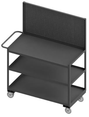 Shelf Carts/Workstations With Panels - HRSC-2448-3-PB-95