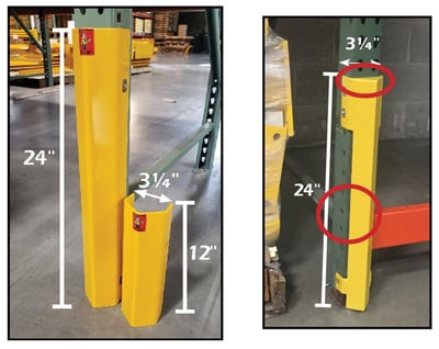 Side Mounted Post Protectors - HPP-24V-SMW